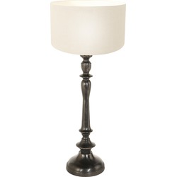 Steinhauer tafellamp Bois - zwart - metaal - 30 cm - E27 fitting - 3769ZW