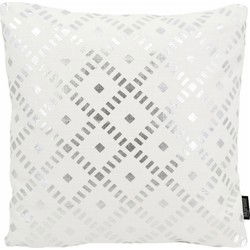Dido Silver / White | 45 x 45 cm | Kussenhoes | Katoen