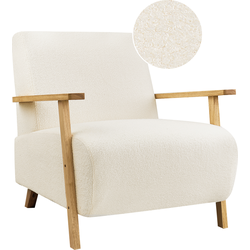 Beliani LESJA - Fauteuil-Beige-Bouclé