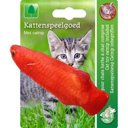 Boon kattenspeelgoed vis plus catnip 11 cm oranje