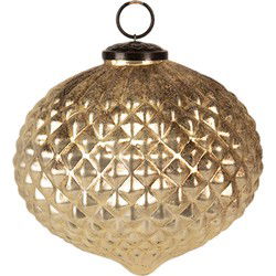 Clayre & Eef Kerstbal Goudkleurig Glas