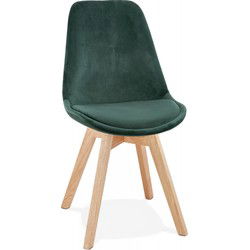 JOE groene fluwelen stoel 48x56x85 cm Groen