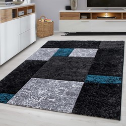 Basic Collection Modern Vloerkleed Blauw / Grijs Laagpolig - 200x290CM- 200x290 CM