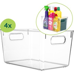 XIVADA Keukenkast Organizer Kato - XL - PET - Transparant - Set van 4