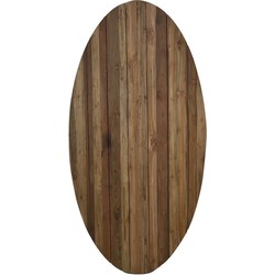 HSM Collection-Ovaal Tuintafelblad-240x110x7-Naturel-Teak