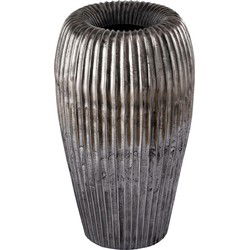 PTMD Bloempot Russel - 30x26x50 cm - Aluminium - Zilver