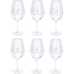 Christine 6 stuks Wijnglazen rode wijn - Klassieke Kristalglas Rode Wijnglazen groot - 690 ml