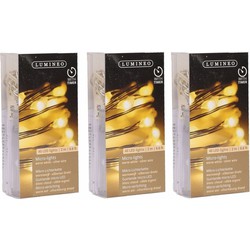 6x LED kerstverlichting micro warm wit 40 lampjes - Lichtsnoeren