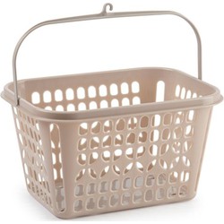 Plasticforte Knijpermandje - taupe - 20x25x14 cm - wasknijper mandje - knijperszakken