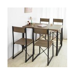 Eettafel - Tafel - Voor 4 personen - Industrieel - Hout - 110x75x70 cm