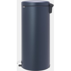 NewIcon Pedal Bin, 30 litre, Soft Closing, Plastic Inner Bucket - Mineral Blue