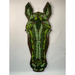 Moss Horse Head - Brown, L