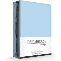 Dreamhouse Hoeslaken Katoen Blauw-160 x 220 cm