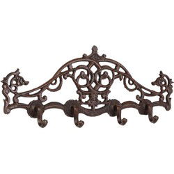 A PAIR OF CAST IRON COAT HOOKS