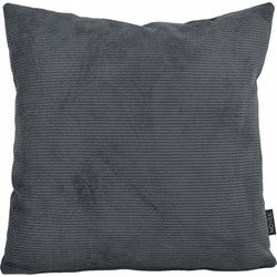 Scala Corduroy Zwart/Grijs | 45 x 45 cm | Kussenhoes | Polyester