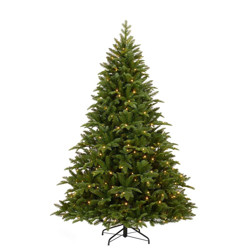 Black Box bolton kerstboom met warmwit led groen 320 lampjes tips 2980 maat in cm: 230 x 145 - 