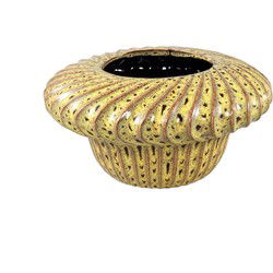 PTMD Bloempot Sindi - 24x24x11 cm - Keramiek - Geel