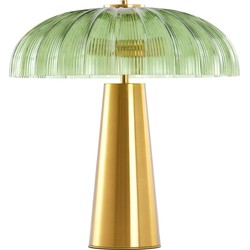 Tafellamp Fungo - Groen/Goud - Ø50cm - 2L