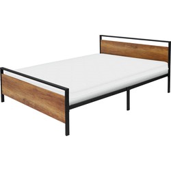 ML-Design metalen bed zwart, 200x140 cm, gemaakt van stalen frame