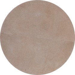 PTMD Nabdia Taupe Suede Round Bowl And Wall Panel L