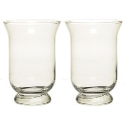 2x Steelbloemen kelkvaas glas 19,5 cm - Vazen