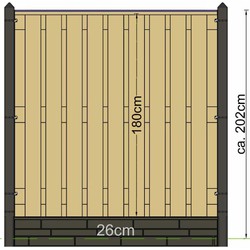 Berton paal Schelde antraciet hoekmodel 277 cm Tuindeco