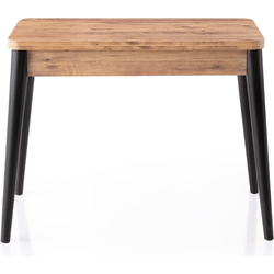 Uitschuifbare tafel van 100 tot 120 cm, Atlantisch grenen en zwart decor - DOLUNAY
