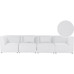 Beliani LEMVIG - Modulaire Sofa-Wit-Corduroy