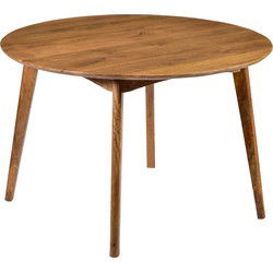 Livingfurn - Eetkamertafel Elias Round 120cm - Mangohout