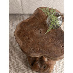 MUST Living Stool Mushroom Natural,45xØ40 cm, teakwood roots