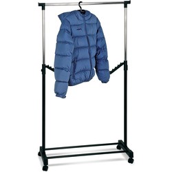 HakuShop Kledingrek - Grijs - Wieltjes - Uitschuifbaar- 81x42x102-177