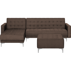 Beliani ABERDEEN - Modulaire Sofa-Bruin-Polyester