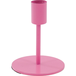 Candleholder - Basic - Metal - Neon Pink - 8x8x10cm