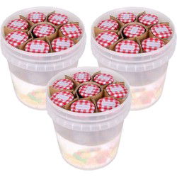 HI Weckpotjes - 3x set - emmer met 10 potjes - 210 ml - glas - Weckpotten