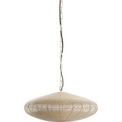 Light&living Hanglamp Ø51x20 cm BAHOTO mat crème