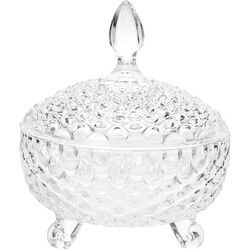 Clayre & Eef Voorraadpot Ø 17x19 cm Transparant Glas