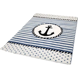 Kids Marine Anker Blauw vloerkleed - - 80 X 150 CM