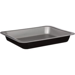 5Five Ovenschaal of bakvorm/diepe bakplaat Backery Pro - metaal - anti-aanbak laag - zwart - 36 x 27 cm - Ovenschalen