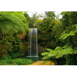 Sanders & Sanders fotobehang waterval groen - 180 x 127 cm - 600345