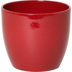 Floran Plantenpot - rood - glanzend - keramiek - 28 x 25 cm - Plantenpotten