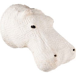 Clayre & Eef Wanddecoratie Nijlpaard Beige Papier