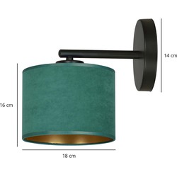 Fredensborg elegante groen ronde wandlamp E27