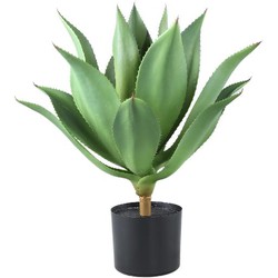 PTMD Kunstplant Agave - 50x50x56 cm - Plastic - Groen