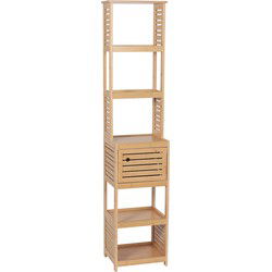 Hoge Badkamerkast Trinidad Kolomkast met deur legplanken 170 cm - Bruin