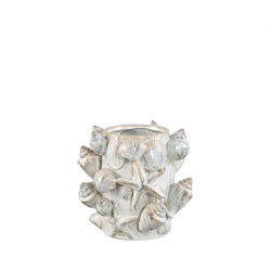 PTMD Bloempot Prince - 18x18x17 cm - Keramiek - Creme