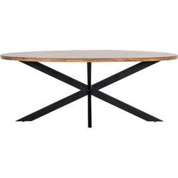 Eettafel Visgraat - Ovaal - Mangohout - 160x100x78 - Max - Giga Meubel