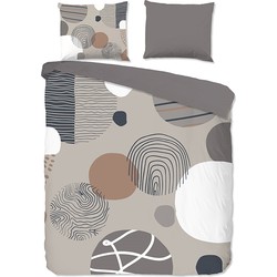 Good Morning Japandi Dekbedovertrek Grijs-1-persoons (140 x 200/220 cm)
