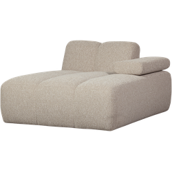 WOOOD Mojo Chaise Longue Elementenbank Rechts - Bouclé - Beige