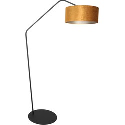 Anne Lighting - vloerlamp - ZigZag - goud zwart - metaal - booglamp - E27 - 4241ZW