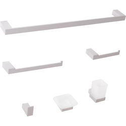 Beliani TUMACO - Badkamer hardware set-Zilver-Aluminium